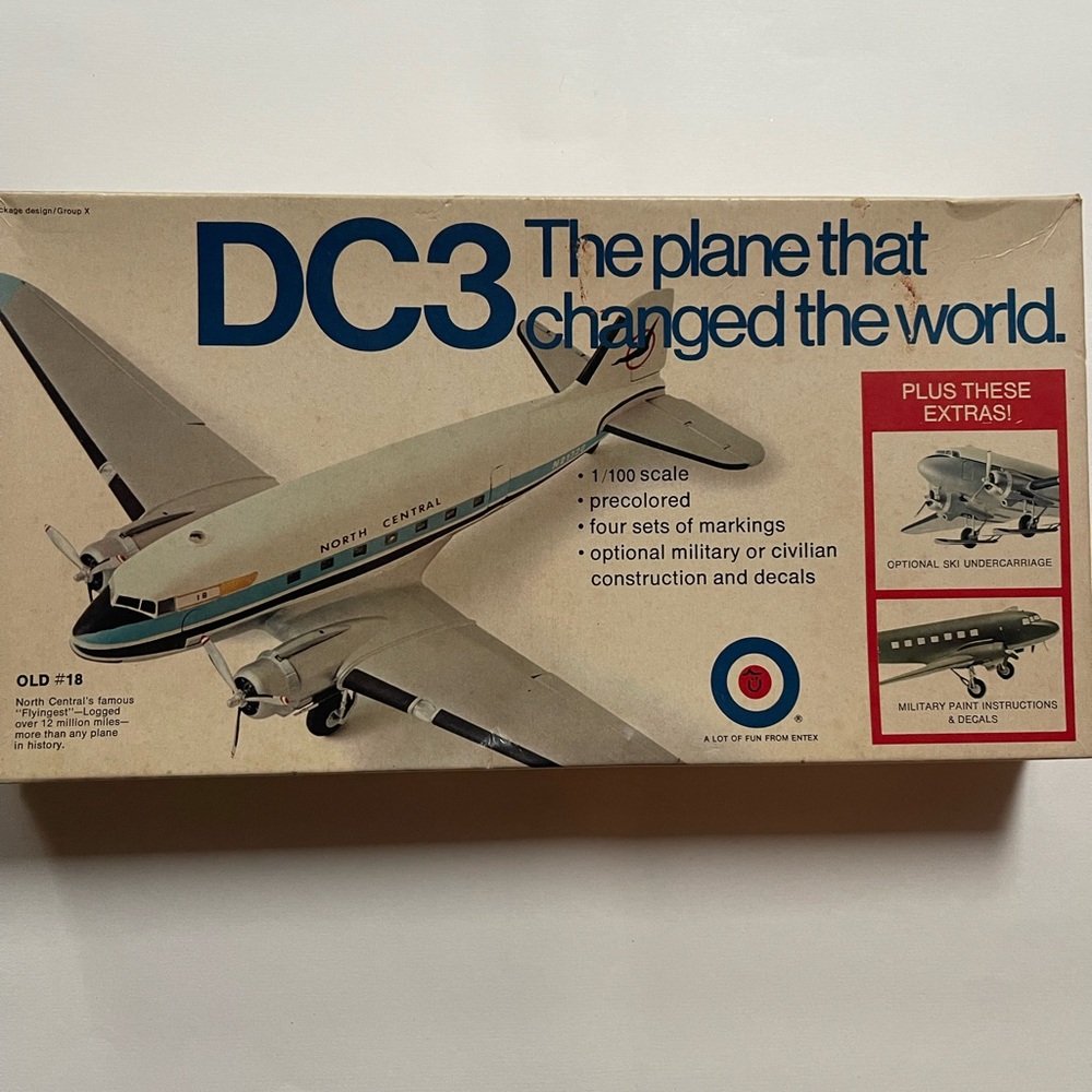 DC3 Model Airplane Kit made in 1973.